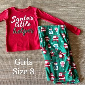 EUC Carter’s Christmas Pajamas, Size 8
